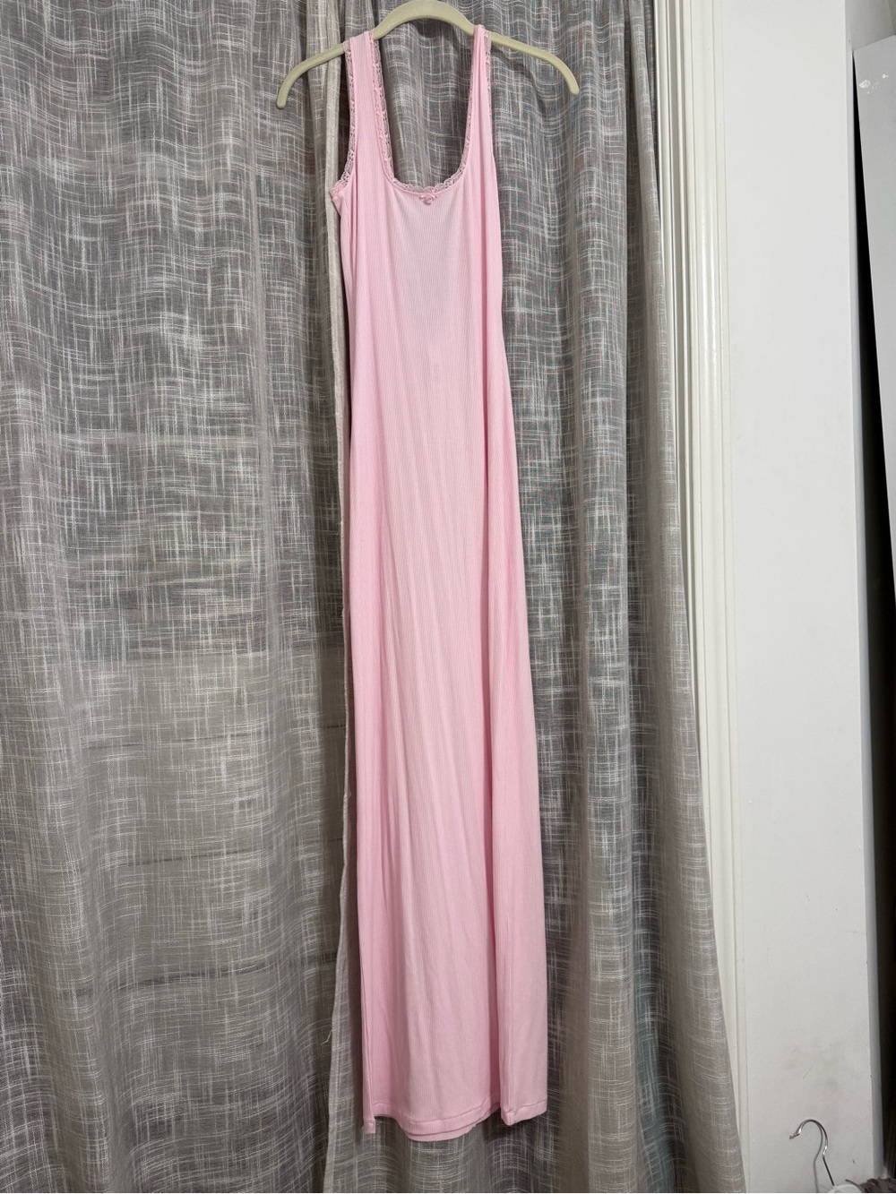 SKIMS Light Pink Scoop Neck Maxi Slip Dress